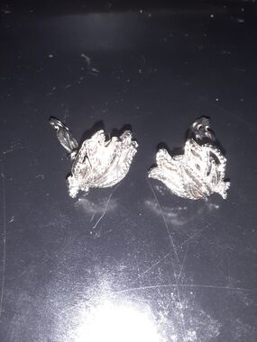 Silver Floral Stud Clip On Earrings – Elegant Women's Jewelry